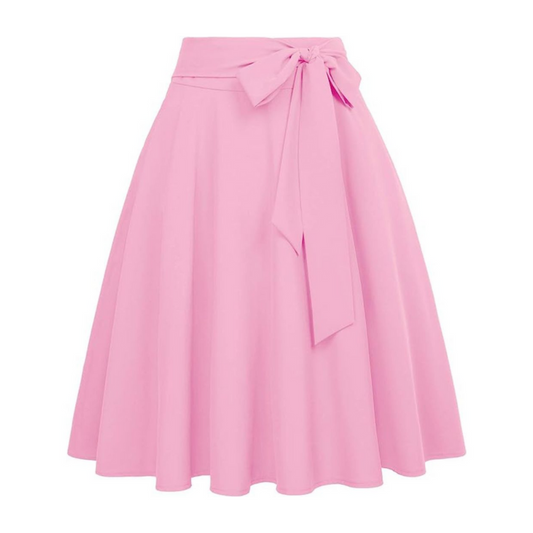 Belle Poque Women’s High Waist A-Line Pockets Skirt Skater Flared Midi Skirt