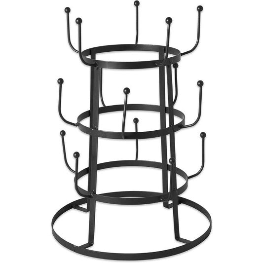 DII Metal Kitchen Storage Collection 3-Tier Mug Tree Stand, 9.5x12.75, Vintage Black