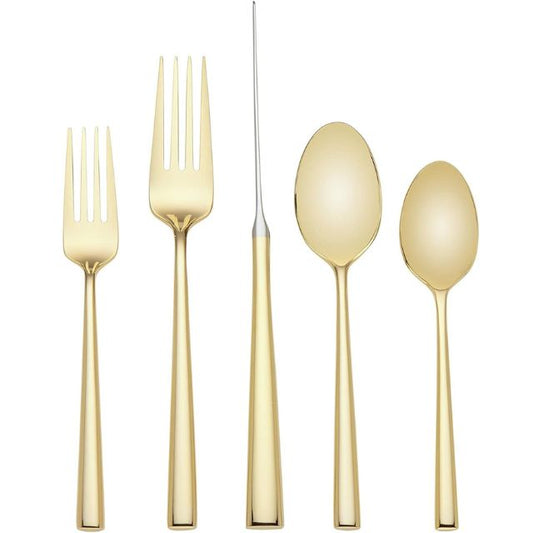 Kate Spade New York 859867 Gold Malmo 5 Piece Flatware Set