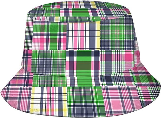 Reversible Unisex Bucket Hat-Plaid
