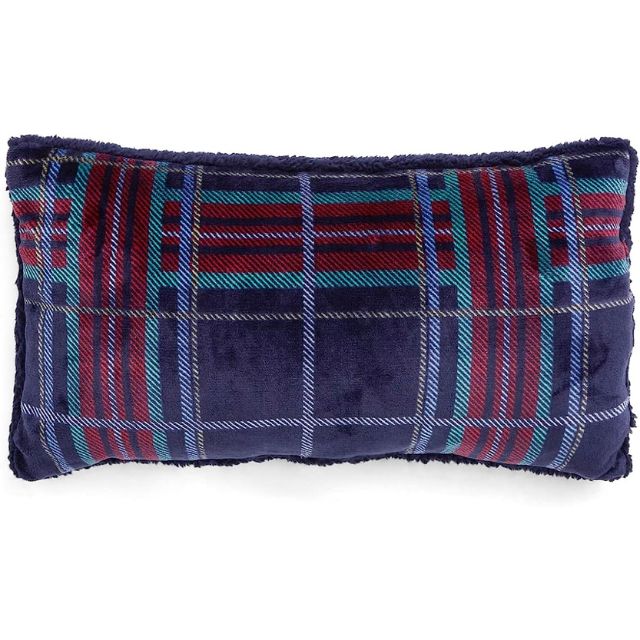 Vera Bradley Fleece Lumbar Support Throw Pillow With Hypoallergenic Fill, Tartan Plaid, One Size