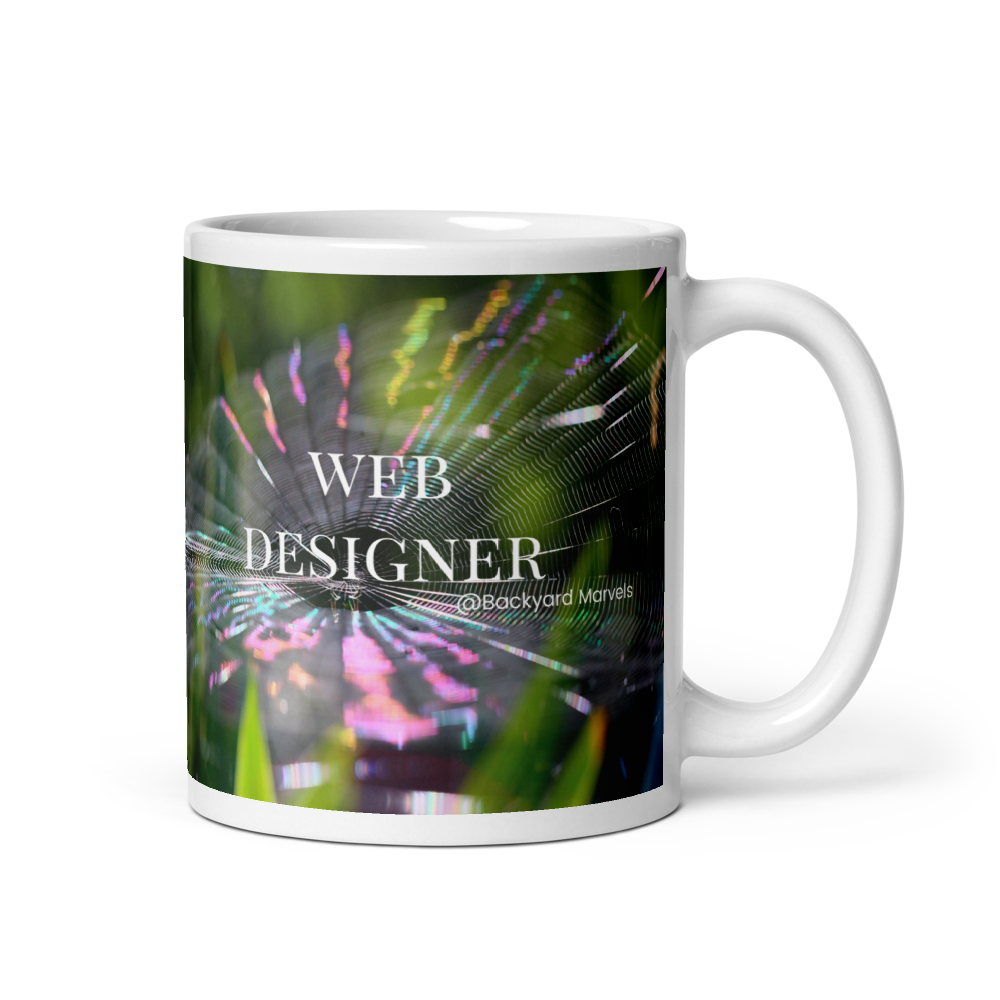 Web Designer @Backyard Marvels White Glossy Mug