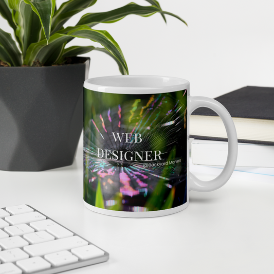 Web Designer @Backyard Marvels White Glossy Mug