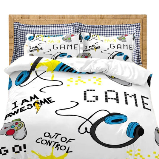 Gamepad Duvet Cover Gamer Bedding Set-Multiple Options