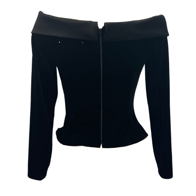 Alex Evenings Velvet Corset Top-Vintage/Black EUC