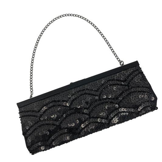 Banana Republic Sequin Wristlet Clutch Handbag -Black