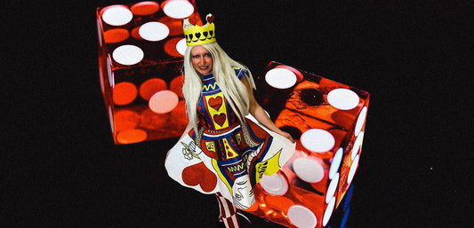 Card Queen Costume with Optical Illusion Pantyhose
