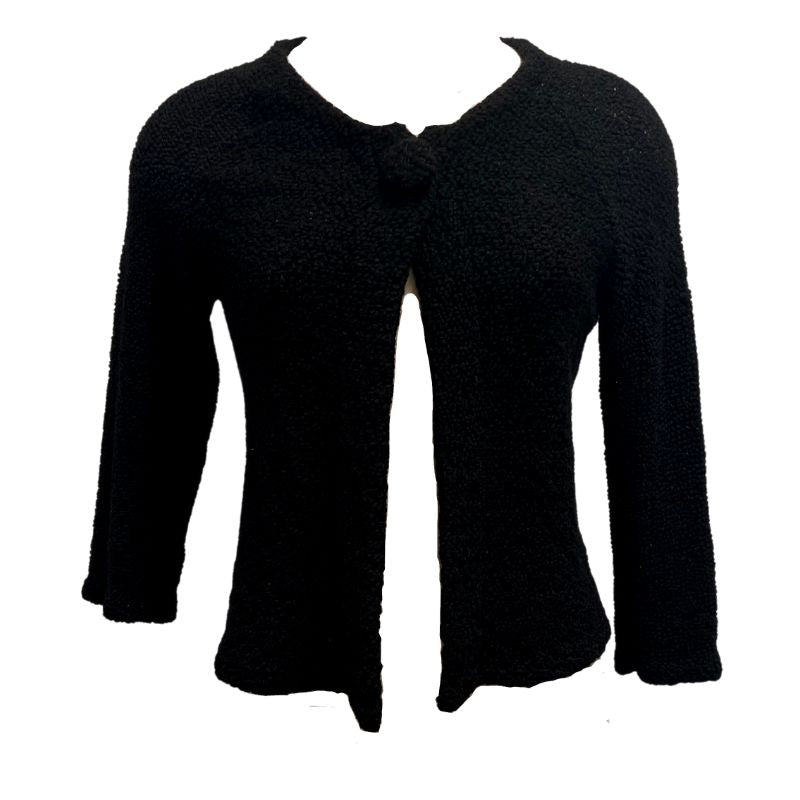 Dana Buchman Single Button Crop Cardigan-Vintage/Black EUC