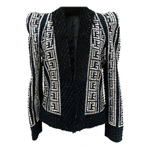 Shrug Blazer Jacket-Black