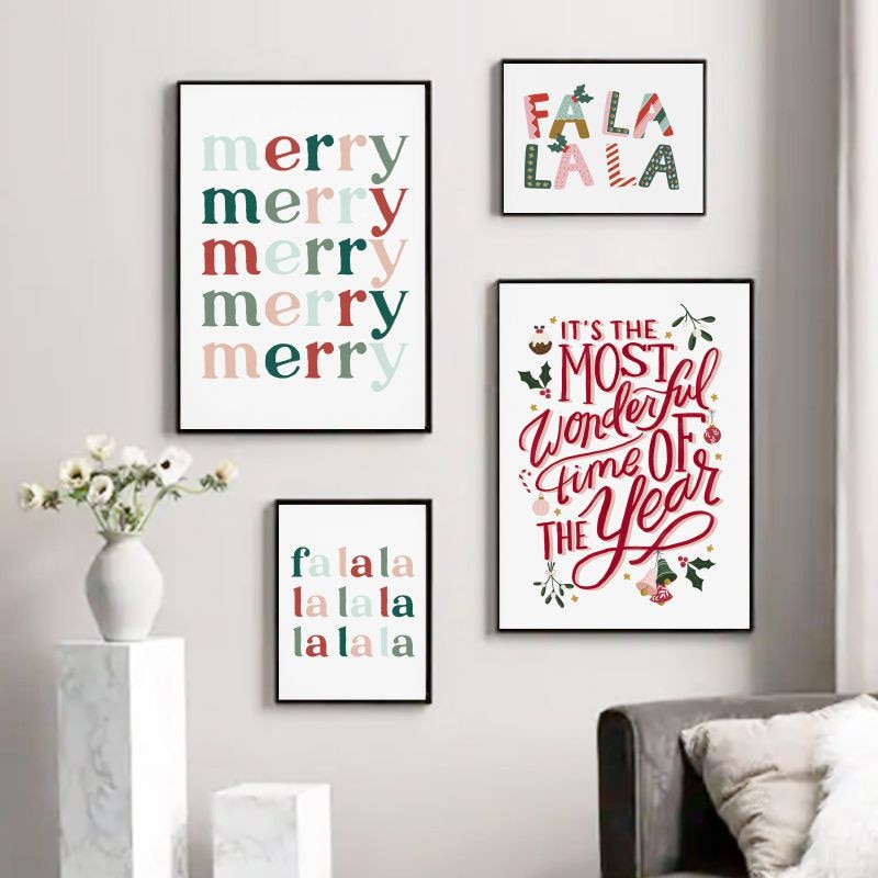 Christmas Canvas Wall Art Prints-Multiple Options