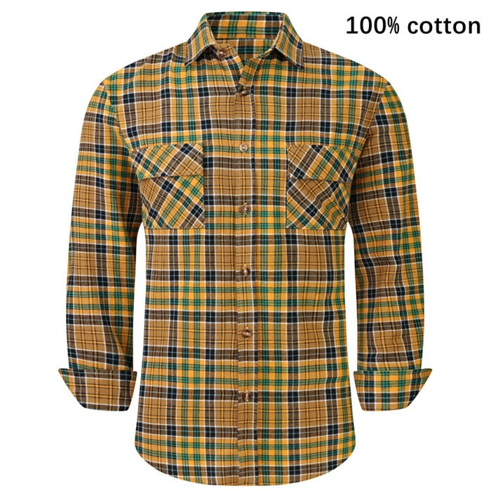 Plaid Long Sleeve Flannel Shirt-Multiple Options