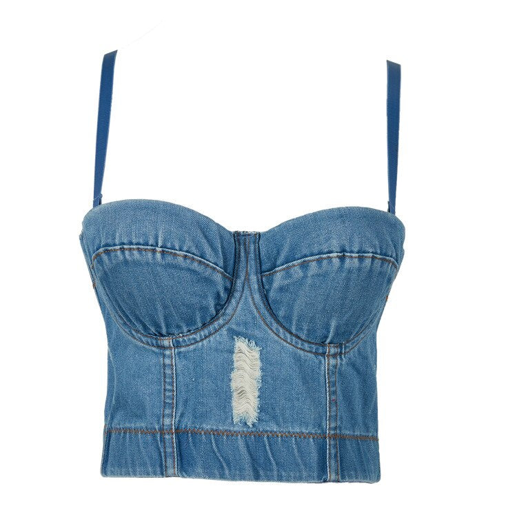 Denim Crop Top-Multiple Options