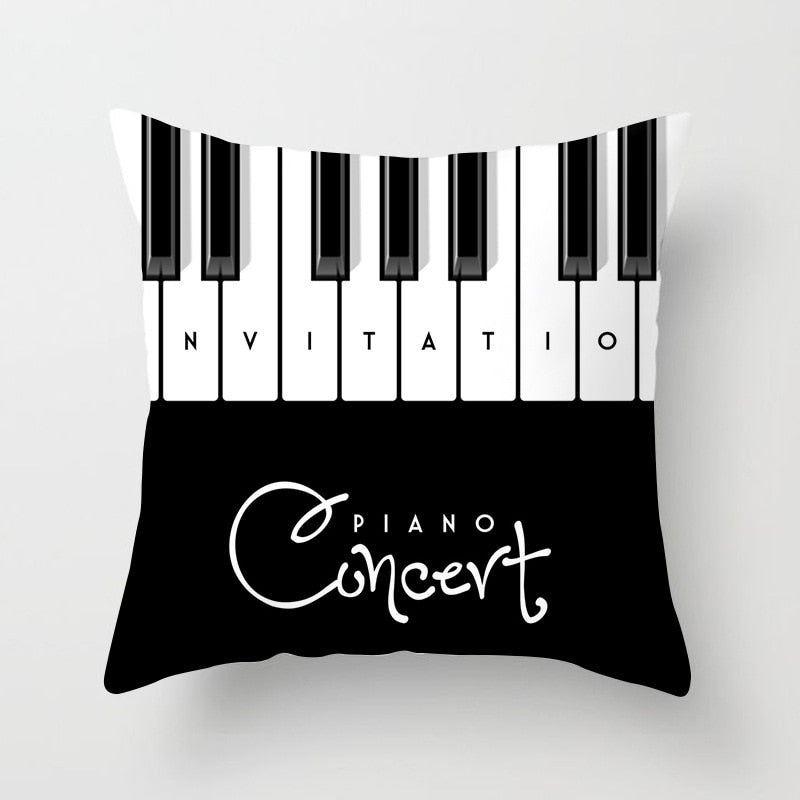 Black And White Throw Pillow Cushion Cover-Multiple Options