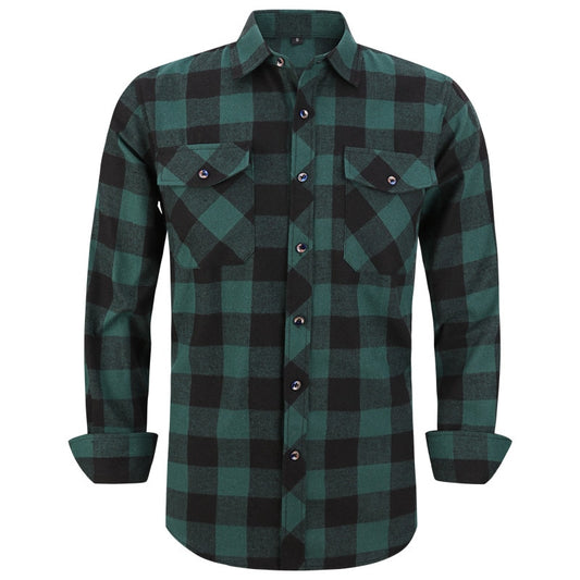 Plaid Long Sleeve Flannel Shirt-Multiple Options