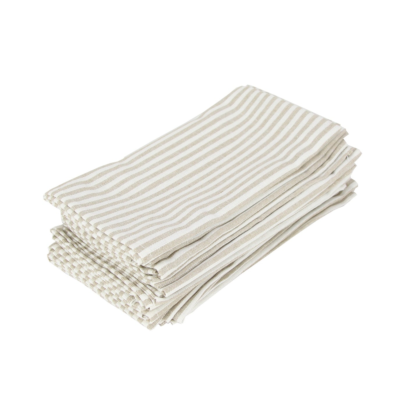 Striped Linen Cotton Blend Cloth Napkins Set of 12-Multiple Options