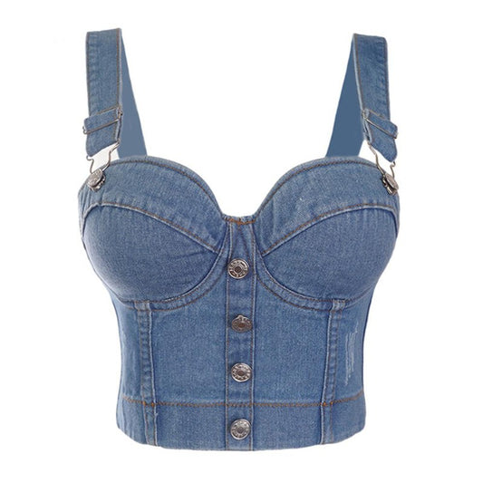 Denim Crop Top-Multiple Options