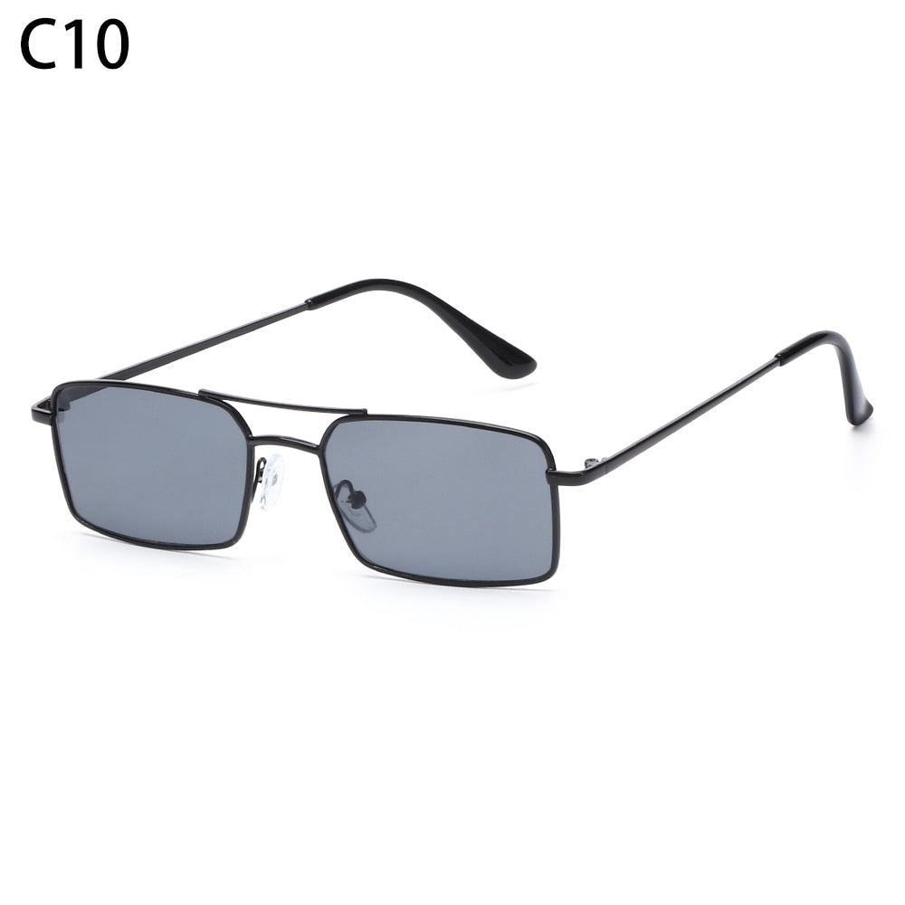 Vintage Retro Rimless Rectangle Unisex Sunglasses-Multiple Options