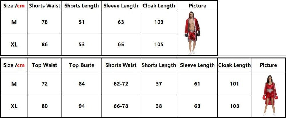 Boxer Cosplay Costume-Mens/Womens