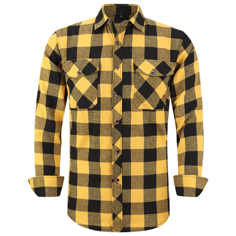 Plaid Long Sleeve Flannel Shirt-Multiple Options
