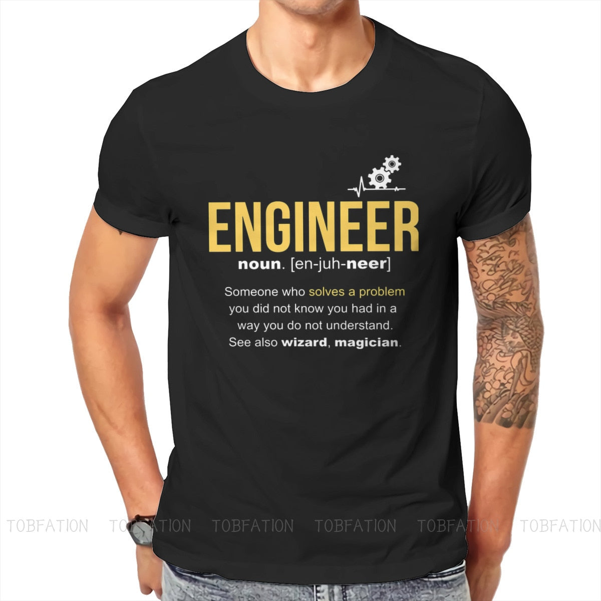 Engineer Definition Unisex T Shirt-Black