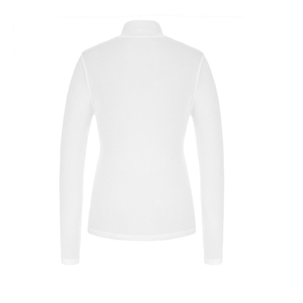 Long Sleeve Sheer Mesh Turtleneck-White