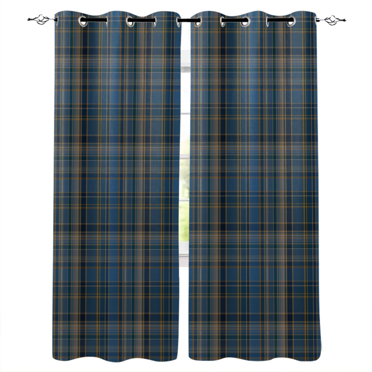 Plaid Curtains/Drapes-Multiple Options