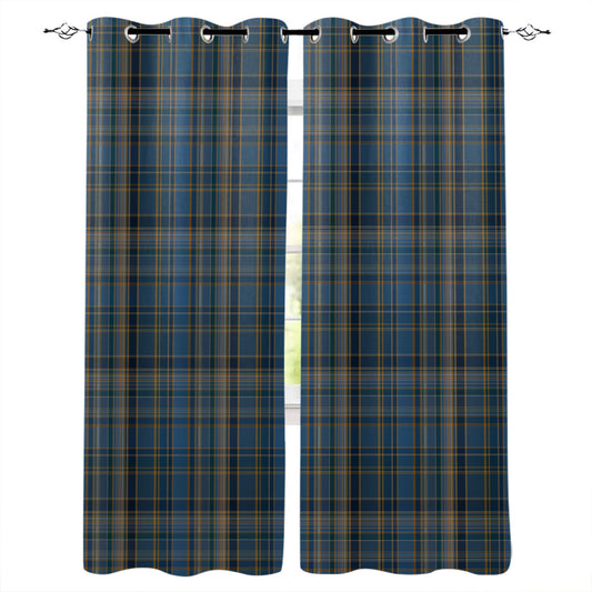 Plaid Window Curtain Drapes-Multiple Options