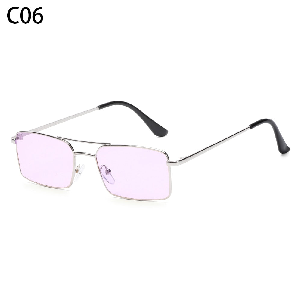 Vintage Retro Rimless Rectangle Unisex Sunglasses-Multiple Options