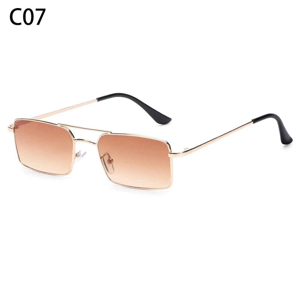 Vintage Retro Rimless Rectangle Unisex Sunglasses-Multiple Options