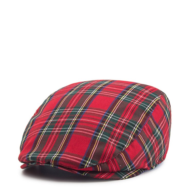 Plaid Unisex Beret Cap-Multiple Color Options Available