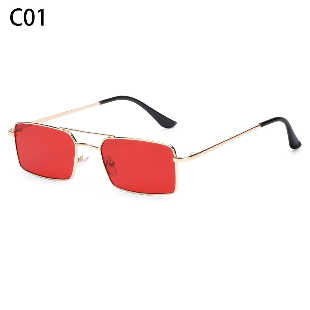 Vintage Retro Rimless Rectangle Unisex Sunglasses-Multiple Options