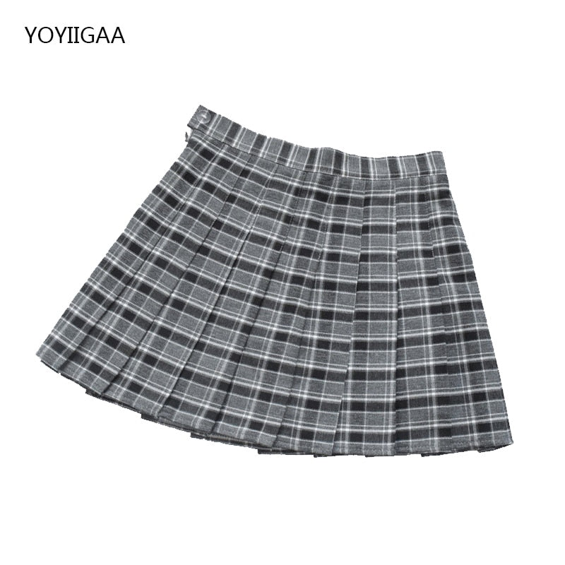 High Waist Pleated A-line Skirts-Black/White/Multiple Options