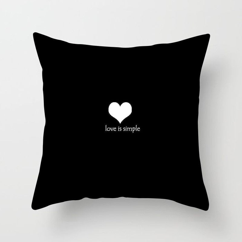 Black And White Throw Pillow Cushion Cover-Multiple Options