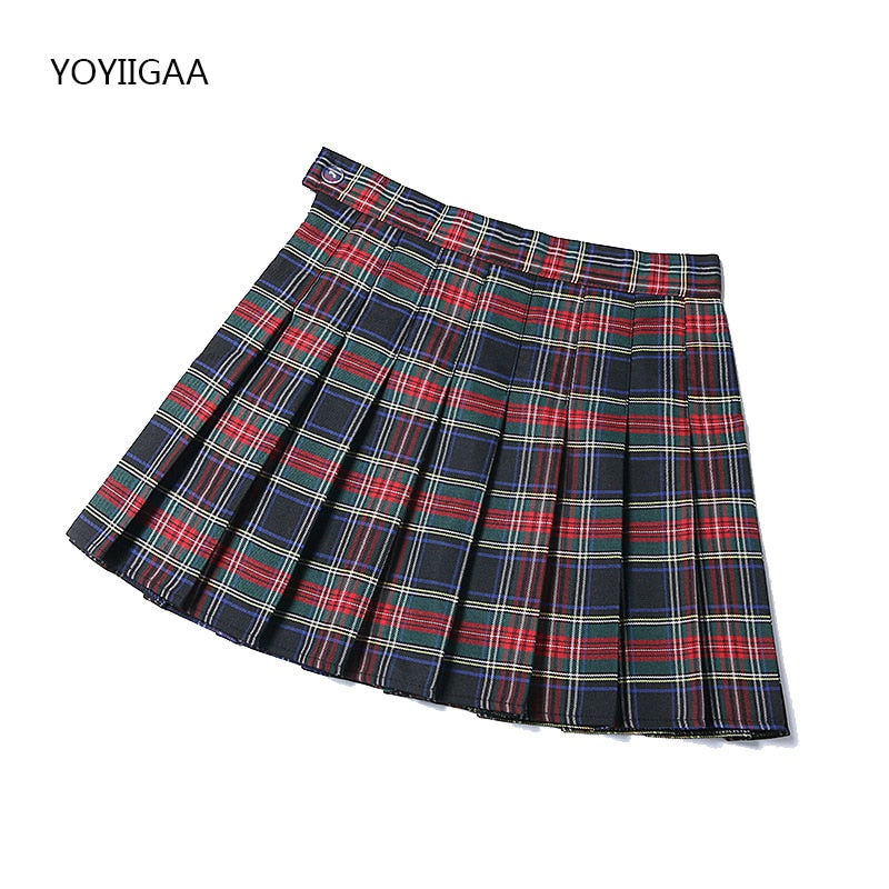 High Waist Pleated A-line Skirts-Red/Multiple Options