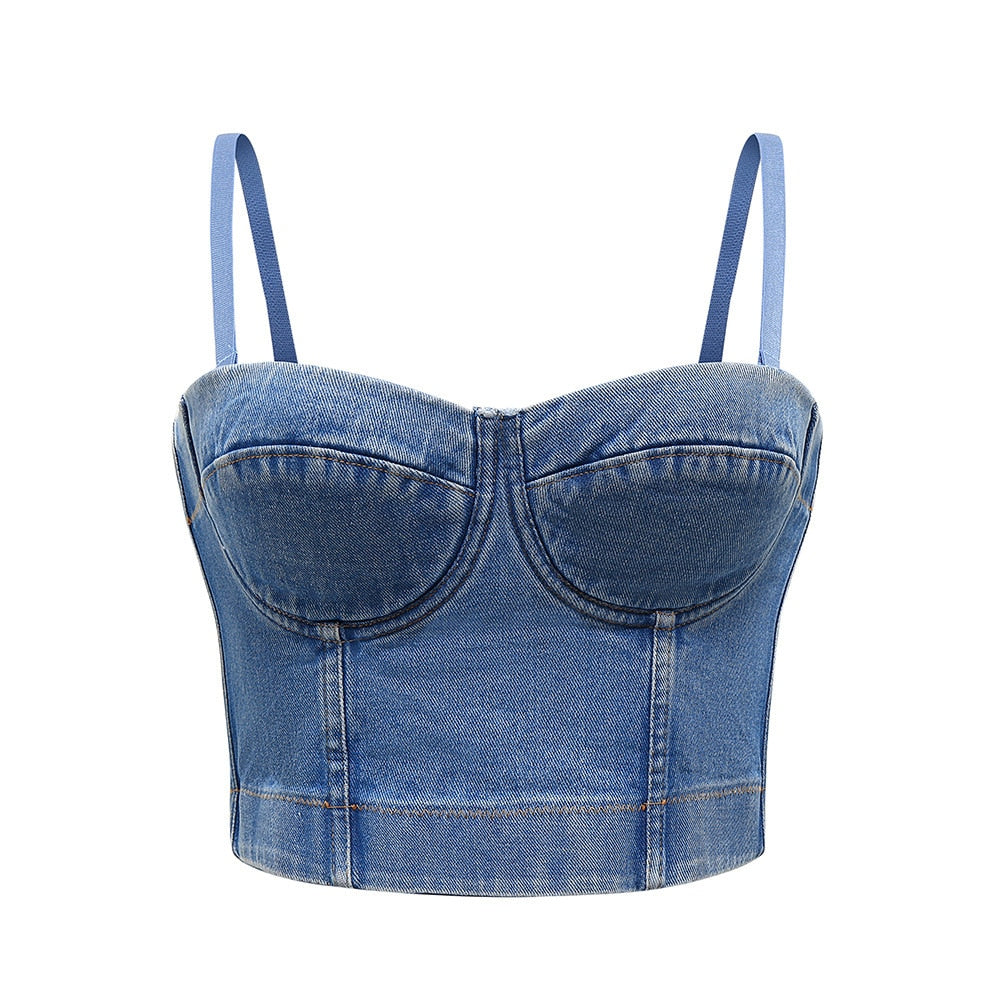 Denim Crop Top-Multiple Options