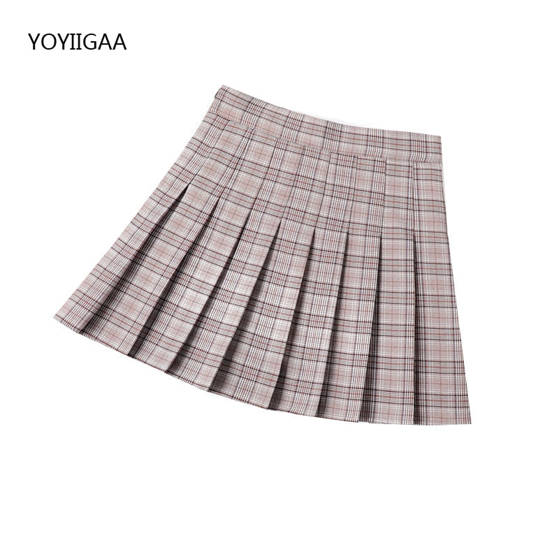 High Waist Pleated A-line Skirts-Black/White/Multiple Options