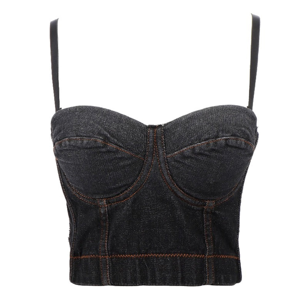 Denim Crop Top-Multiple Options