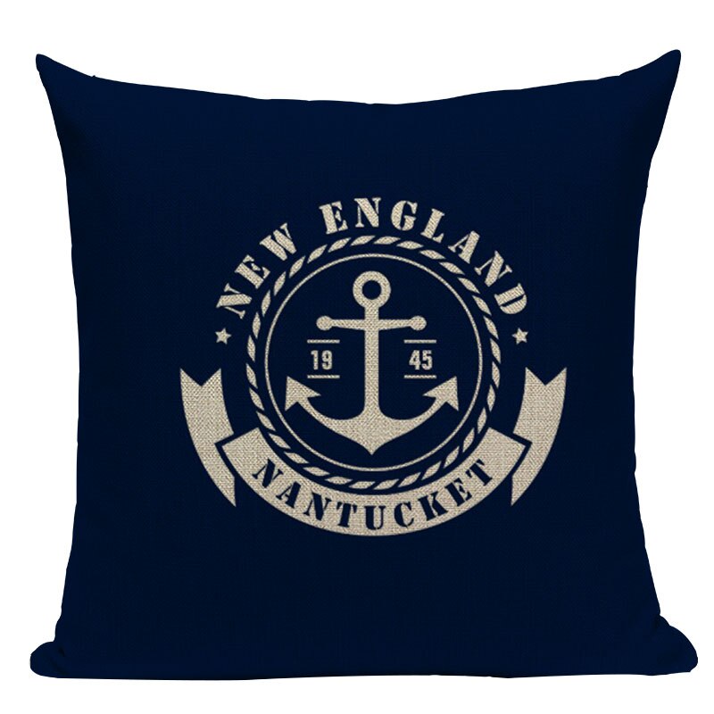 Nautical Throw Pillow Cushion Cover- Multiple Options