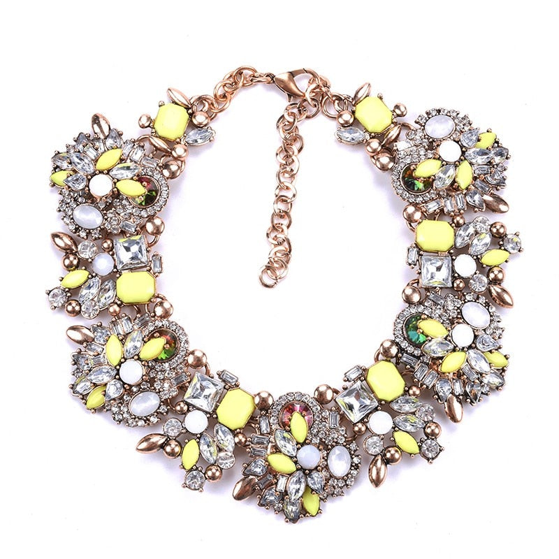 Statement Choker Necklace Crystal Rhinestone-Multiple Options