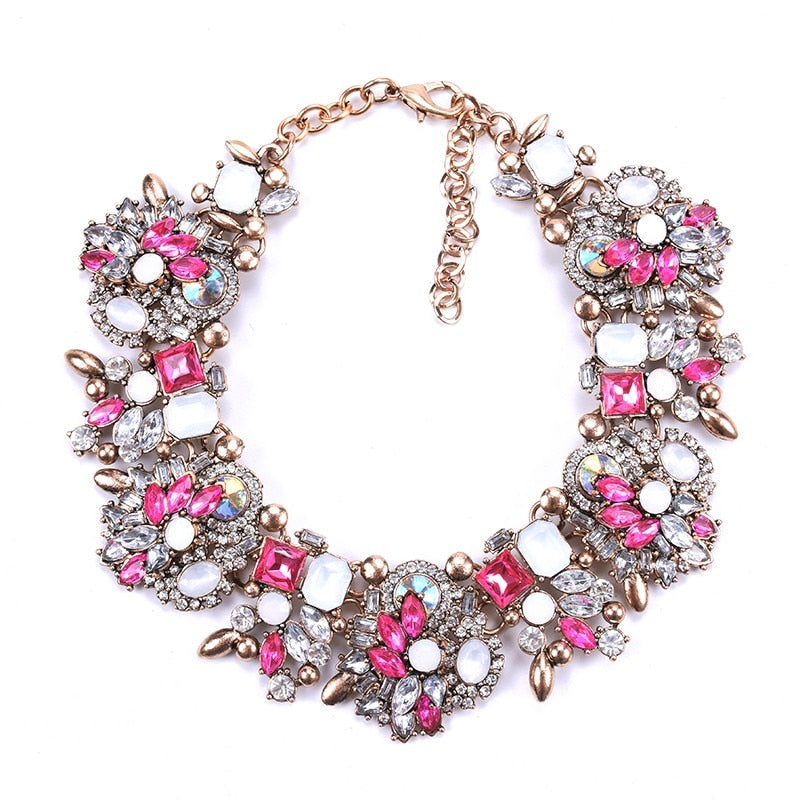 Statement Choker Necklace Crystal Rhinestone-Multiple Options