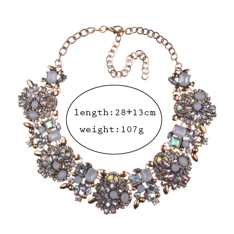 Statement Choker Necklace Crystal Rhinestone-Multiple Options
