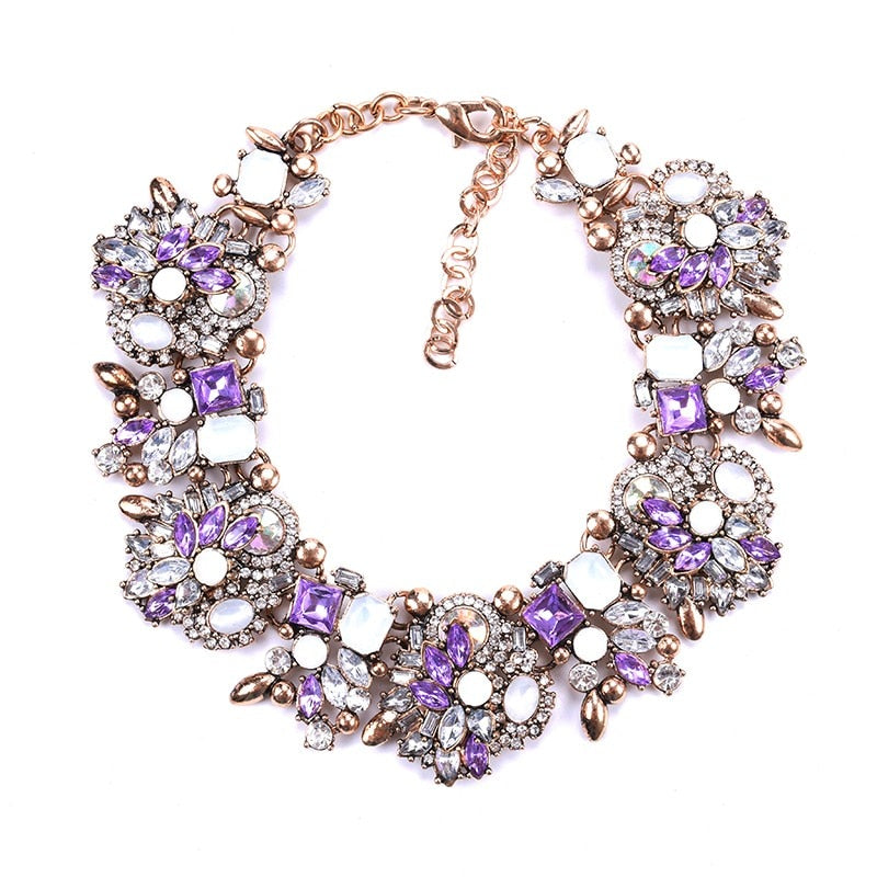 Statement Choker Necklace Crystal Rhinestone-Multiple Options