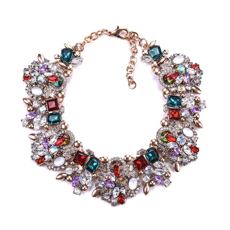 Statement Choker Necklace Crystal Rhinestone-Multiple Options