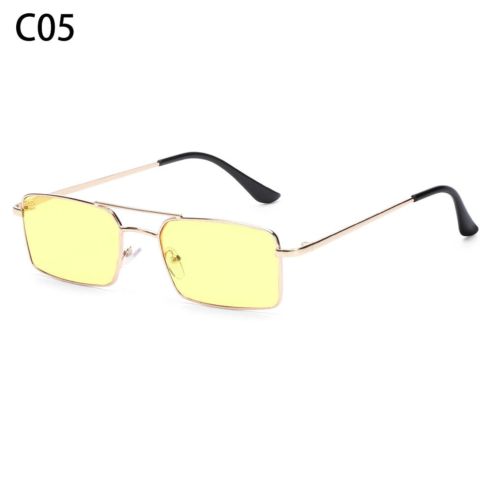 Vintage Retro Rimless Rectangle Unisex Sunglasses-Multiple Options