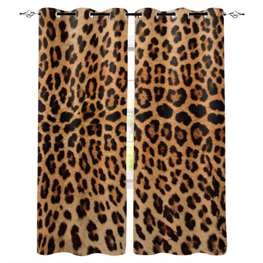 Leopard Print Window Curtain Drapes-Multiple Options