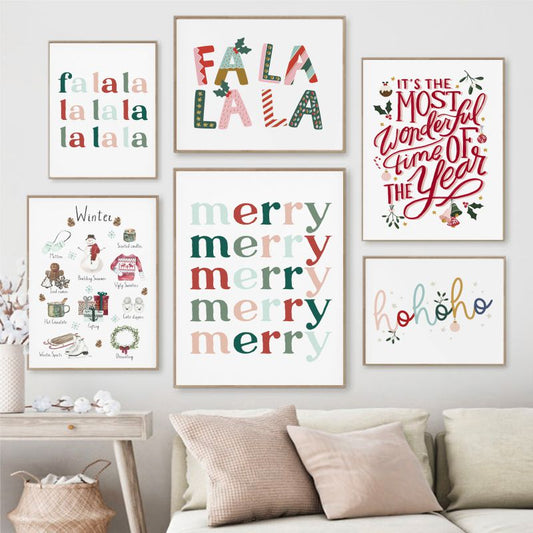 Christmas Canvas Wall Art Prints-Multiple Options