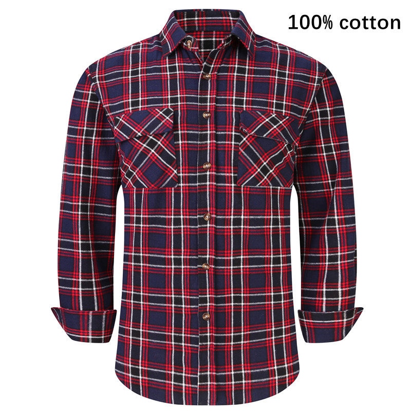 Plaid Long Sleeve Flannel Shirt-Multiple Options