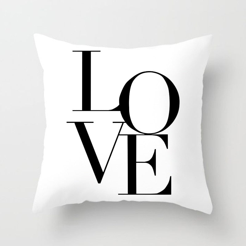 Black And White Throw Pillow Cushion Cover-Multiple Options