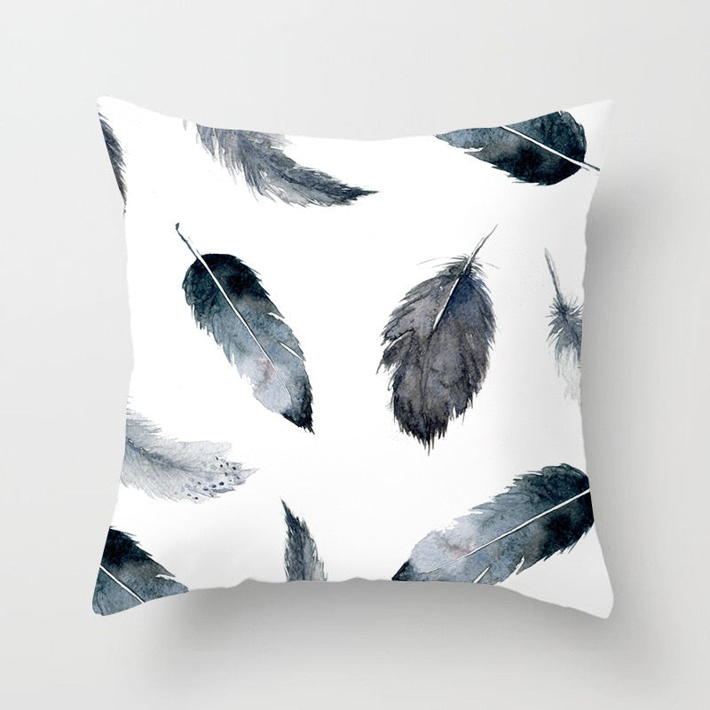 Black And White Throw Pillow Cushion Cover-Multiple Options