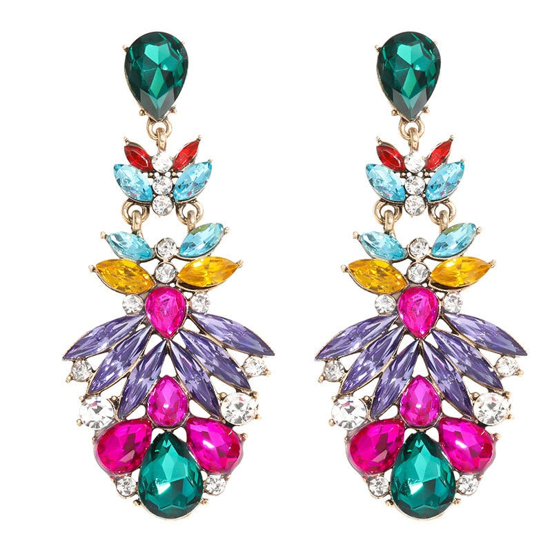 Crystal Big Drop Earrings-Multiple Options